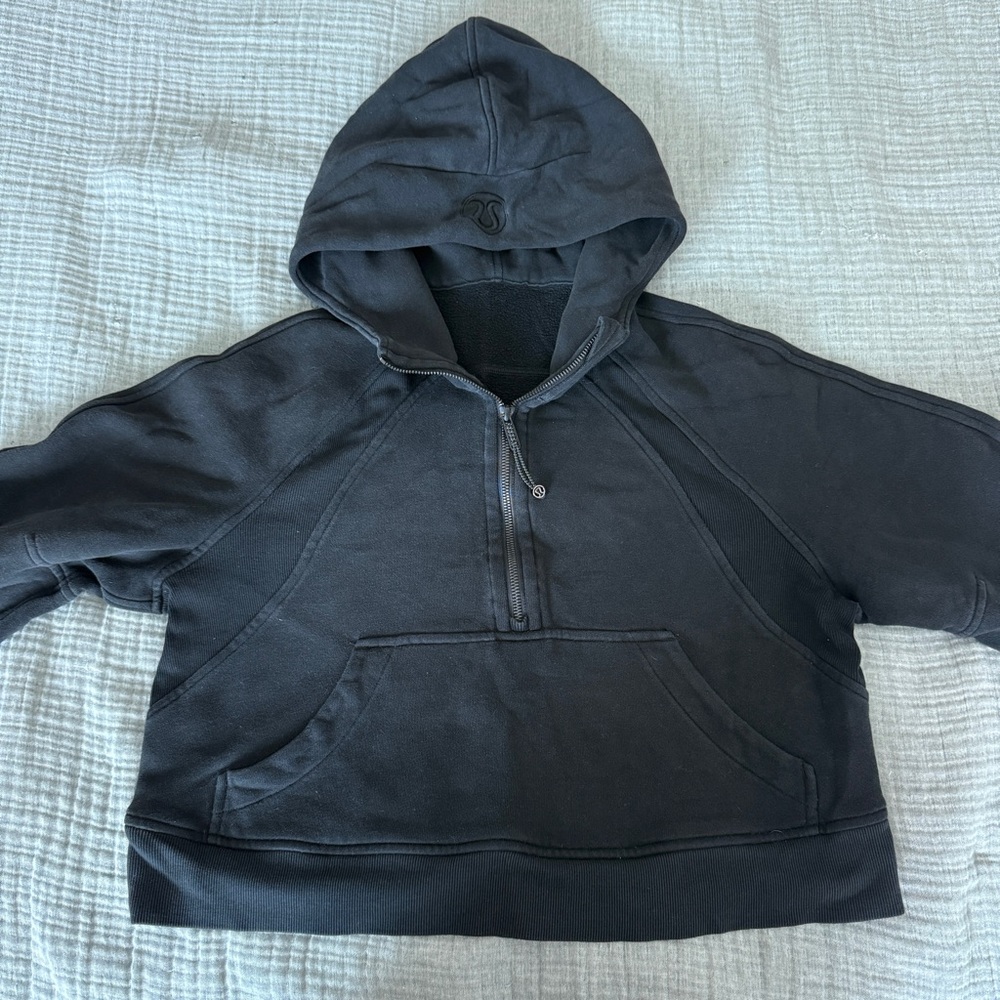 lululemon Scuba Half Zip Black Hoodie Sweatshirt